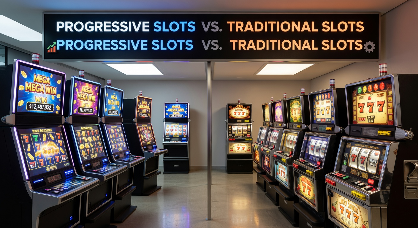 Vergleichsgrafik von RTP-Werten und Jackpot-Wachstum bei progressiven und regulären Slots